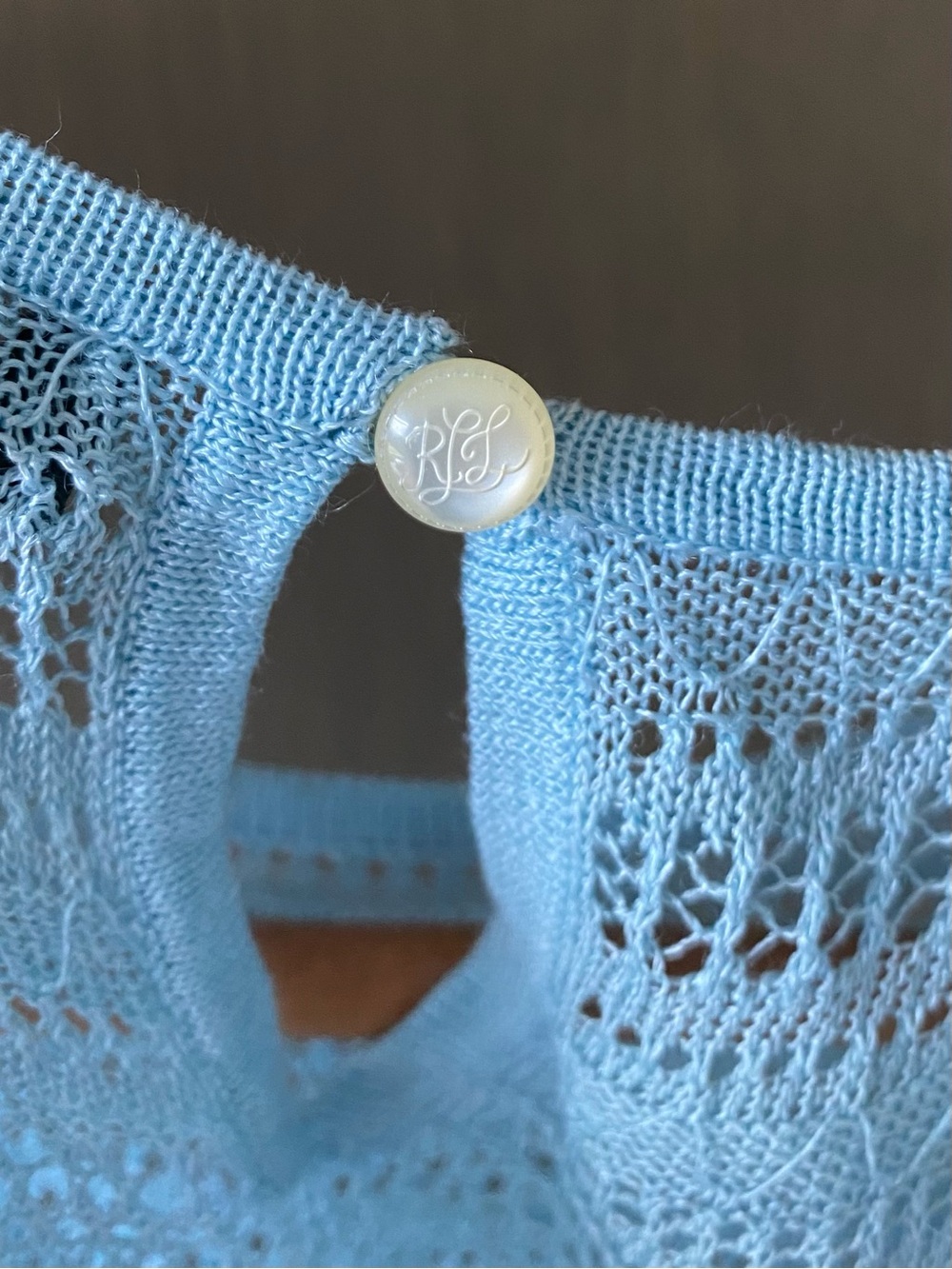 Vintage Ralph lauren crochet knit midi dress - Picture 7 of 8